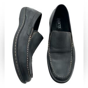 Born Black Leather Caleb Slip On Loafers Men's Size 9